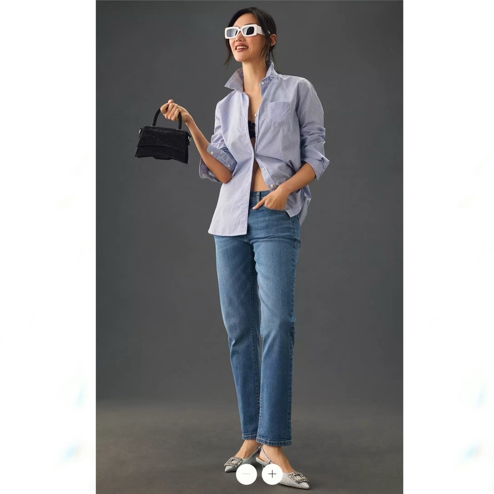 Anthropologie Pilcro Slim Boyfriend Mid-Rise Relaxed-leg Jeans